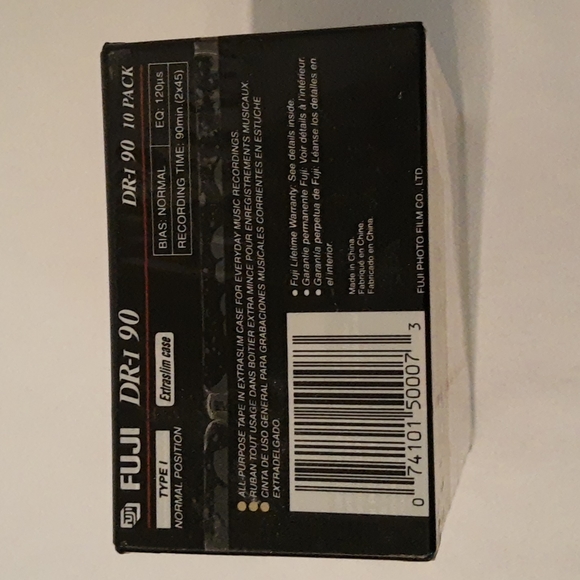 SEALED 10 Pack Fuji DR-I 90 Minutes Cassette Extraslim case - Picture 8 of 8